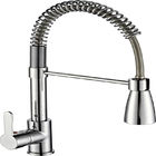 Chrome Copper OEM Commercial Sink Faucet With Pull Down Sprayer supplier